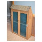 Hand Made Chicken Coup Wooden Shelf Display Unit