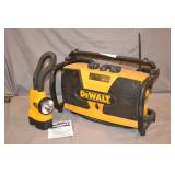 Dewalt Battery Charger Radio, Light, and Battery