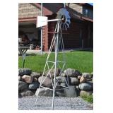 80" Tall Decorative Metal Windmill w/ 22" Fan Blad