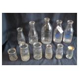 Lot  11pcs Various Milk and Dairy Bottles