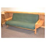 Nice Maple Wood Futon Couch With Cusshion Mattress