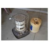 Kerosene Space Heater & Fuel Can w/ Hand pump