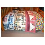 Lot Various Quilts and Bedspreads
