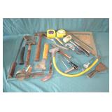 Lot Hammers, Tapes, Square & other Tools