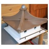 20" Square 18" Tall Post Mount Wooden Birdhouse
