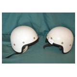 2pcs Vintage Nesco Comet Snowmobile Helmets