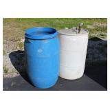 2pcs 55 Gallon Plastic Drums