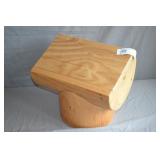 13" Hand Made Log Carved Adjustable Footstool
