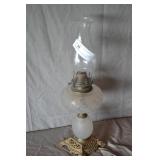 Antique 21" Tall Hurricane Oil Lamp