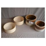 4pcs Various Antique Crockware Bowls