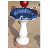21" Dia 30" Tall Concrete Bird Bath