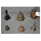 6pcs Various Brass & Other Bells