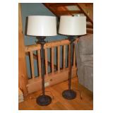 Pair 58" Tall Matching Floor lamps
