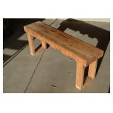 12" x 48" Heavy Wooden Bench 19" Tall