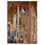 3pcs Vintage Rope Block & Tackle Lifts