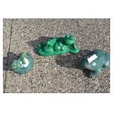 3pc Frog yard Art Statues