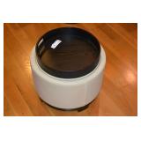 Leather Endtable With Removable Tray & Storage
