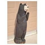 5 Foot Chainsaw Carved Black Bear