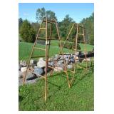 Pair 85" Tall Tubular Metal Stand Frames
