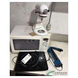 Microwave, Hot plate, Kitchen Aid Mixer and Plastic sealer