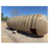 8,000 gallon Fiberglass tank, has been cut and flushed