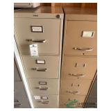 Pair of 4 drawer file cabinets