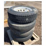 (4) Trailer tires and rims, row:6