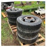(6) Mounted Corsair Highway Terrain Tires on Chevy Rims LT225/75R16, row:11
