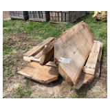 (4) 4' White oak slabs, row:9