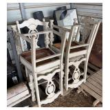 (4) Antique Wooden Chairs, bldg:green