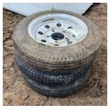 Set of (3) 12' trailer tires- 8.00-12 row:8