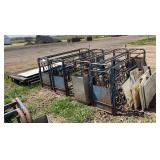 (4) Pig farrowing crates with floors, row:6