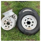 (2) Tires on Rims & (3) Rims, row:10