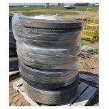(4) Tires 305/70R22.5, row:7
