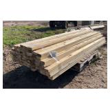 (100) 2 x 4 x 8 lumber treated, row:6