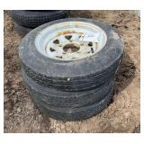Set of (3) 12' trailer tires- 8.00-12 row:8