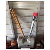 Porter Cable laser with (2) tripods, bldg:locked