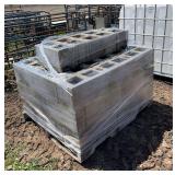 Pallet of cinder blocks, row:7