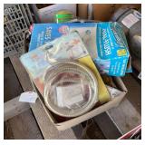 Box of Misc. Weed Wacker Heads & Household Plumbing bldg:green