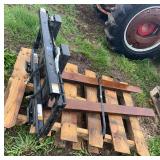 5' Fork Lift Forks with Side Shift Carrier, row:10