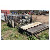 (4) Pig farrowing crates with floors, row: 6