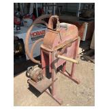 Vintage wood corn sheller, bldg:green