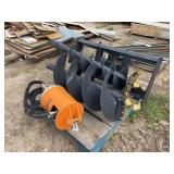 Land Honor skid steer post hole auger with 12' & 18' bits, row:5