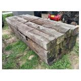 (16) 8' Railroad ties, row:8