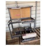 35,000 BTU ready diesel/kerosene heater, table saw, 6.5 Briggs engine, & work bench, bldg:green