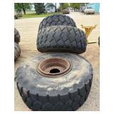 (3) Loader Tires on Rims 23.5 R25