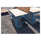 (2) Wood top work benches