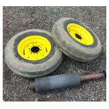 (2) 7.5 -15 Tires on Rims & Muffler