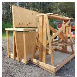 (2) Wooden Storage Racks