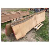 (2) Red oak live edge slabs, row:5